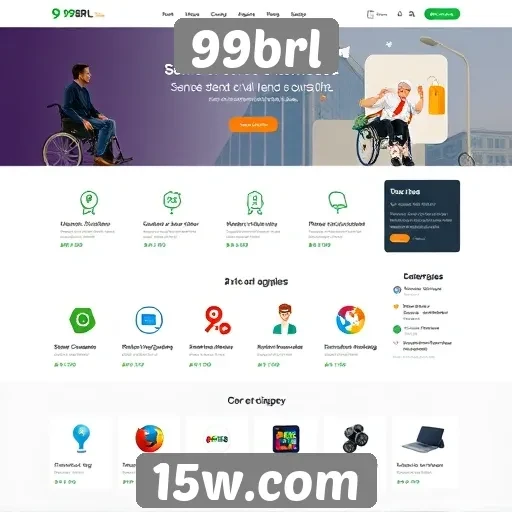 Acessibilidade e design do site 99brl